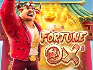 Slot Fortune Ox with a joyful ox holding gold coins