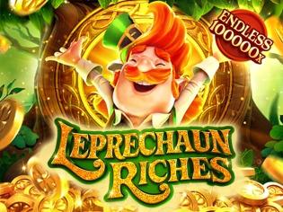 Slot Leprechaun Riches featuring a cheerful leprechaun