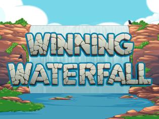 Slot game Winning Waterfall with a vibrant waterfall background